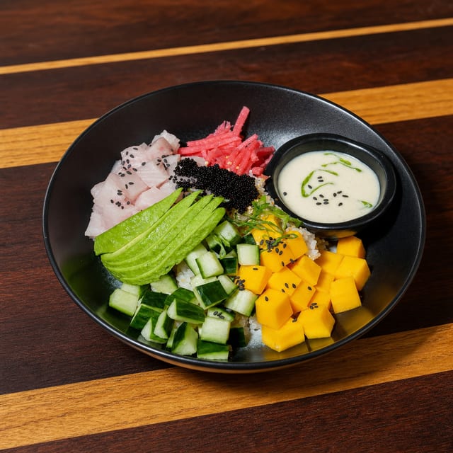 Poke: tuna bowl.